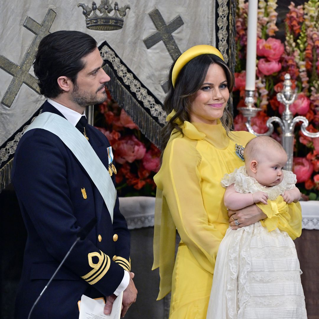 Princess Sofia and Prince Carl Philip's baby daughter Princess Ines is angelic at christening