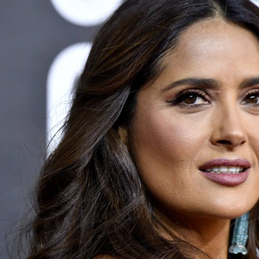 Salma Hayek looks electrifying in bold blue dress - and fans are floored by throwback