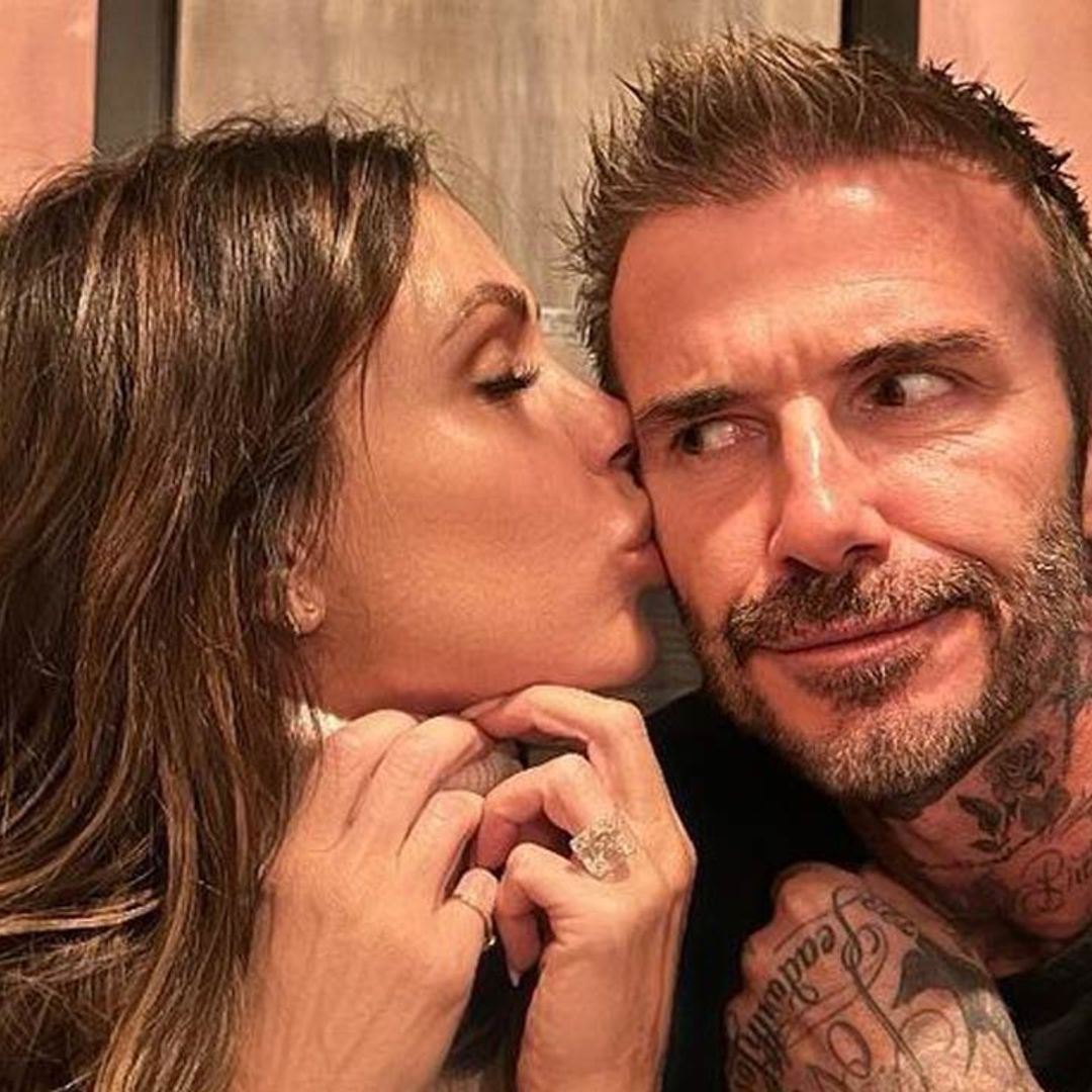 Victoria Beckham looks sensational in chic playsuit for romantic Miami snap with husband David