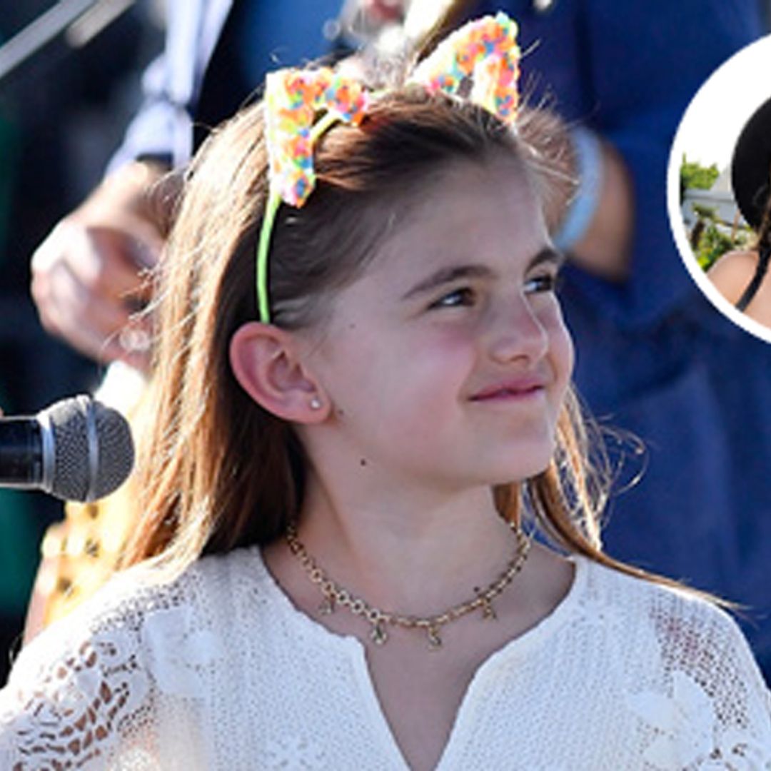 Alessandra Ambrosio's lookalike daughter Anja, 8, performs at Coachella