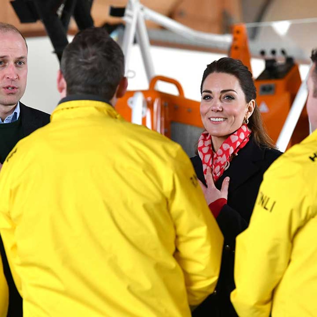 Prince William encourages lifeboat crew to speak about their mental health as he and Kate visit South Wales