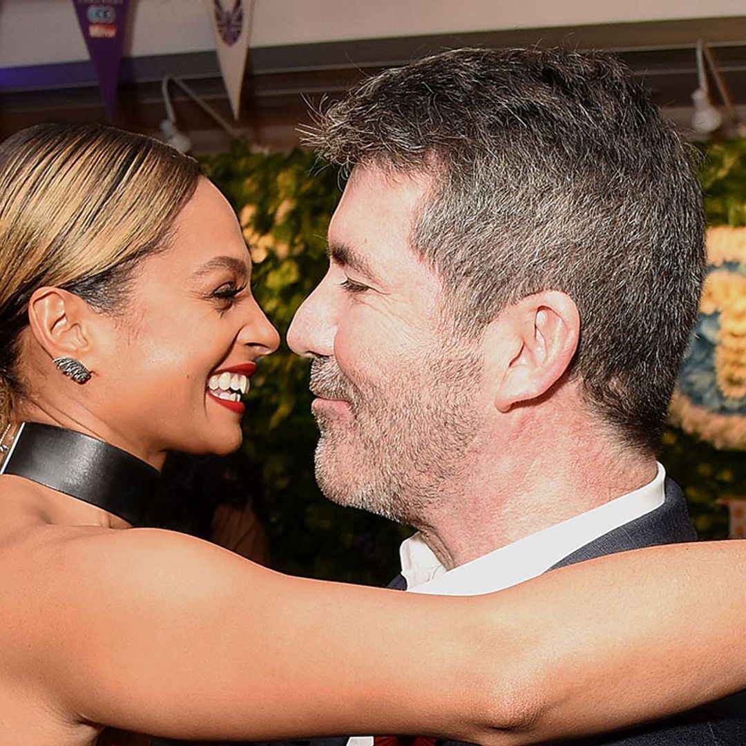 Alesha Dixon parties with Simon Cowell on his 60th birthday just weeks after giving birth
