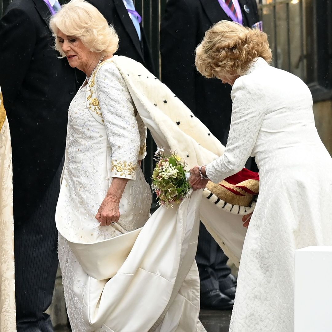 Who is Queen Camilla's lookalike lady in attendance the Marchioness of Lansdowne?