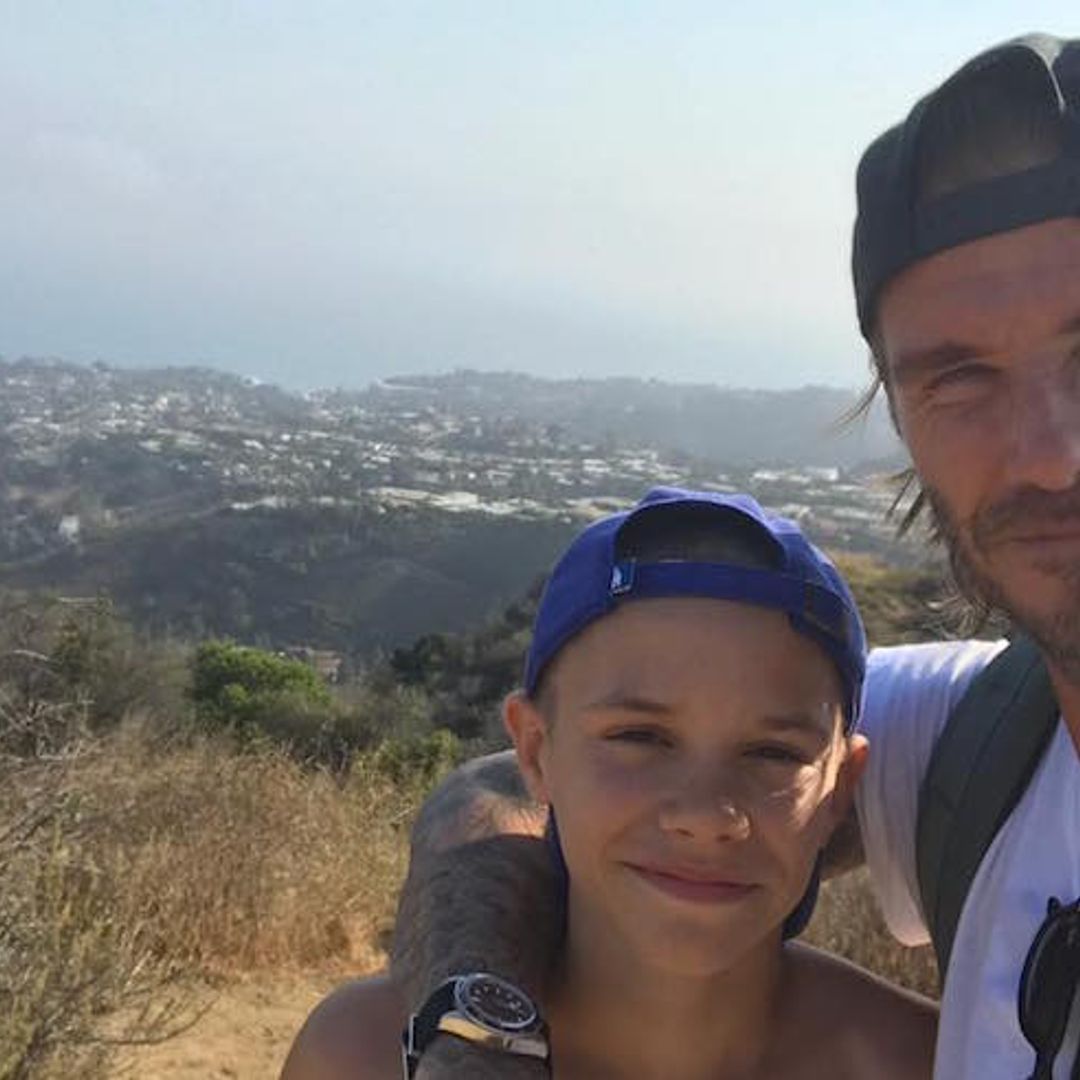 David Beckham celebrates son Romeo's 16th birthday - by teaching him how to shave!
