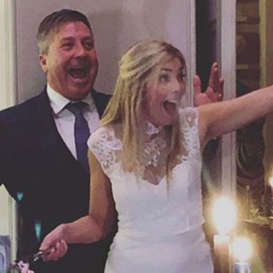 Lisa Faulkner shares never-before-seen wedding photo with her dad