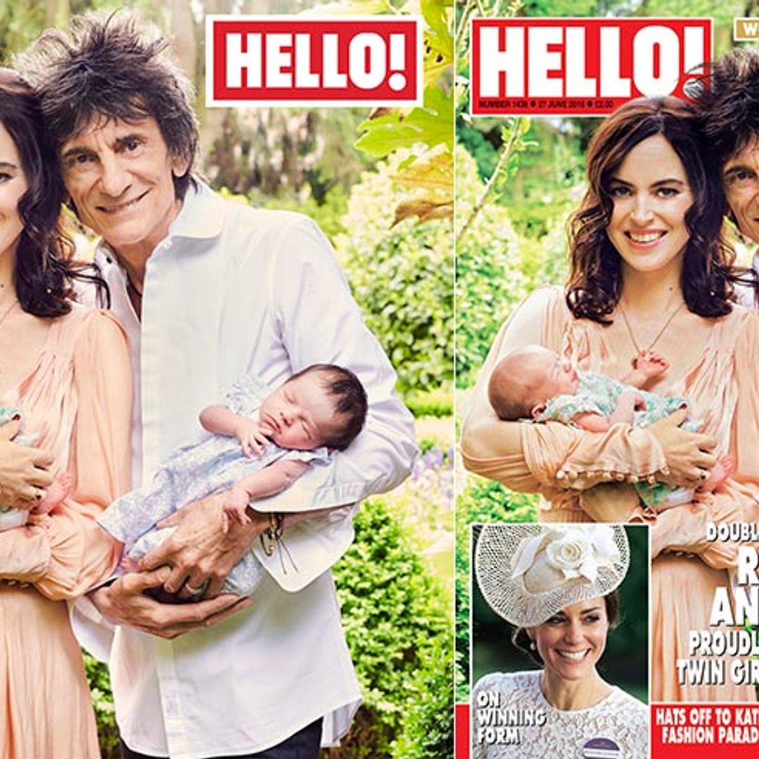 Exclusive: Ronnie Wood and wife Sally introduce their twin daughters