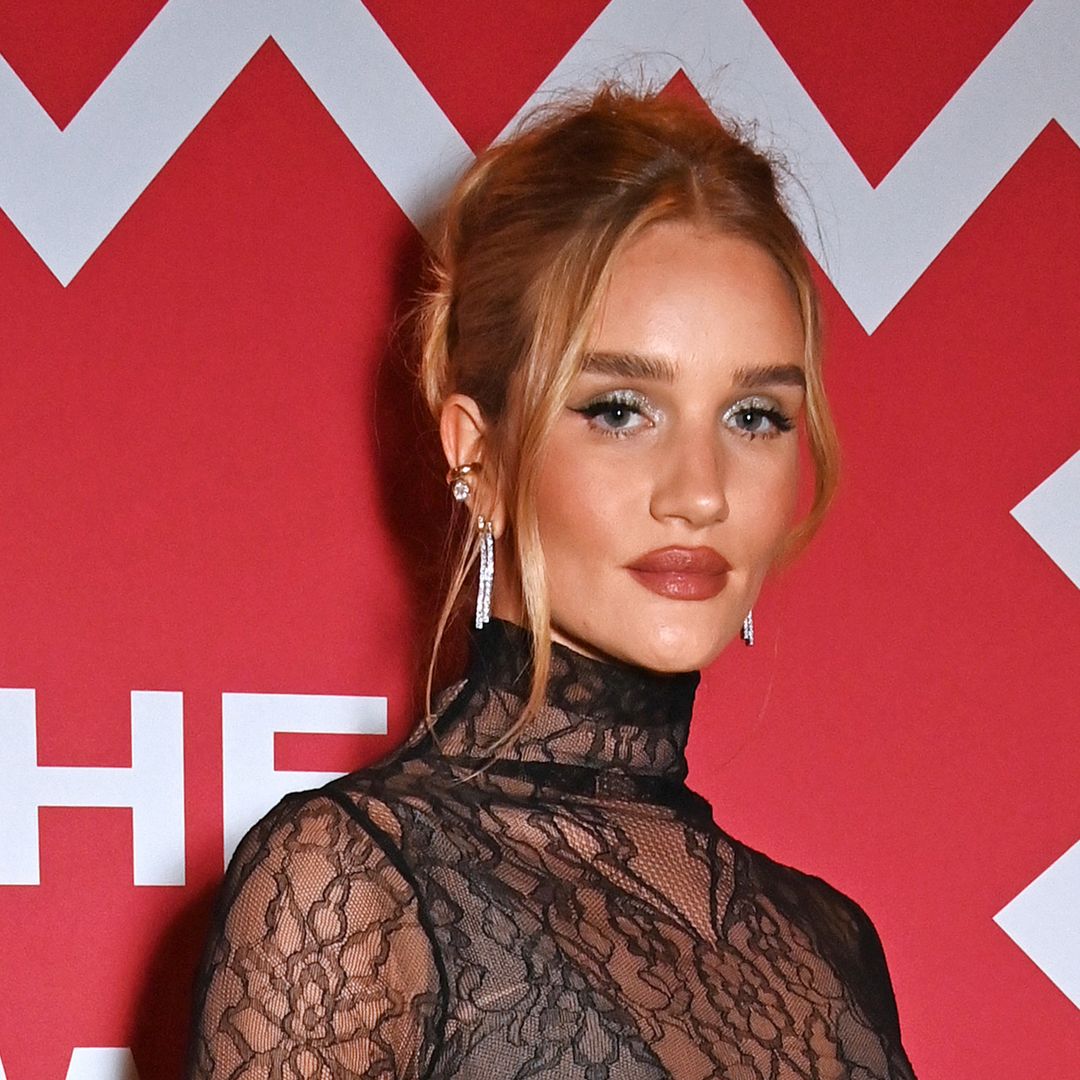 Rosie Huntington-Whiteley displays incredible physique in stunning see-through dress – photos