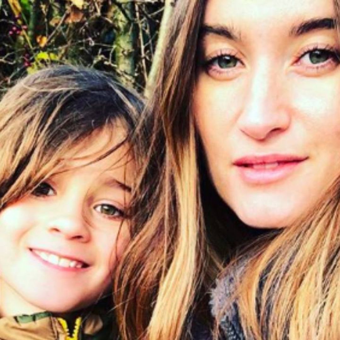 Emmerdale's Charley Webb shares new photo of son Buster looking after baby Ace