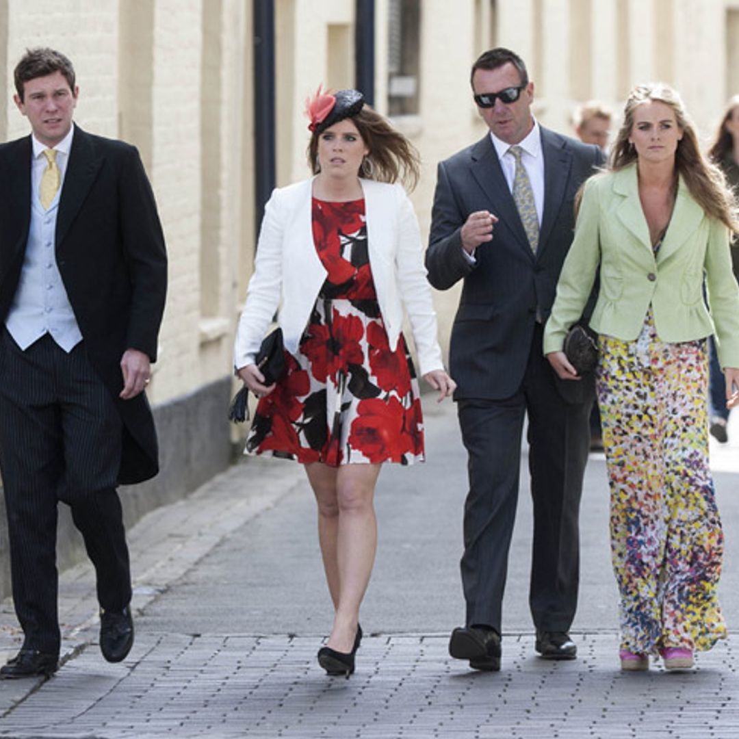 Prince Harry's girlfriend Cressida Bonas attends society wedding with Princess Eugenie