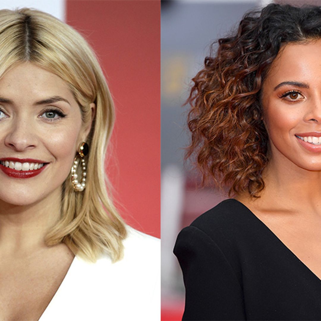 Both Rochelle Humes and Holly Willoughby wow fans in VERY similar feather dresses