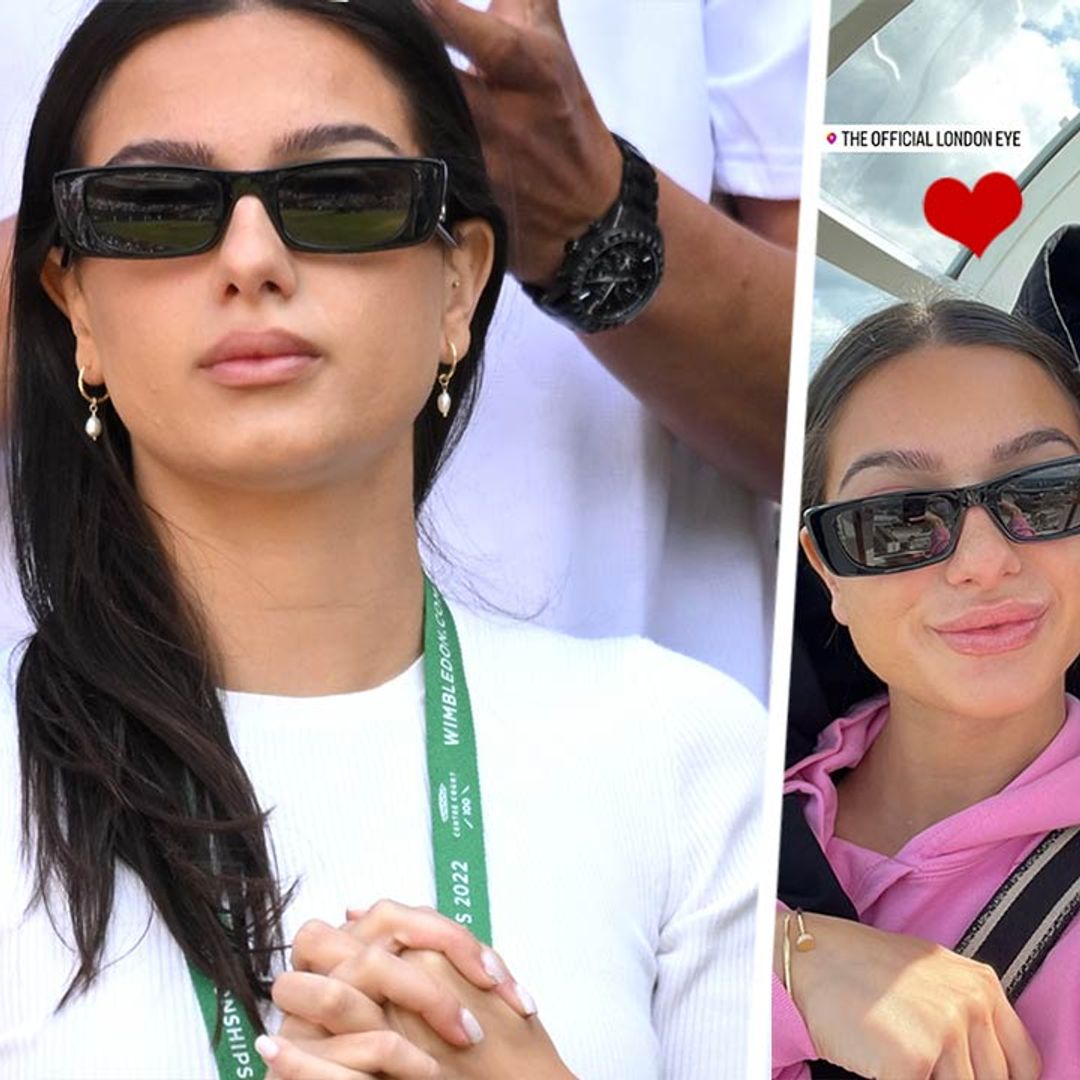 Nick Kyrgios's girlfriend Costeen Hatzi hides her nerves behind Gucci sunglasses at Wimbledon