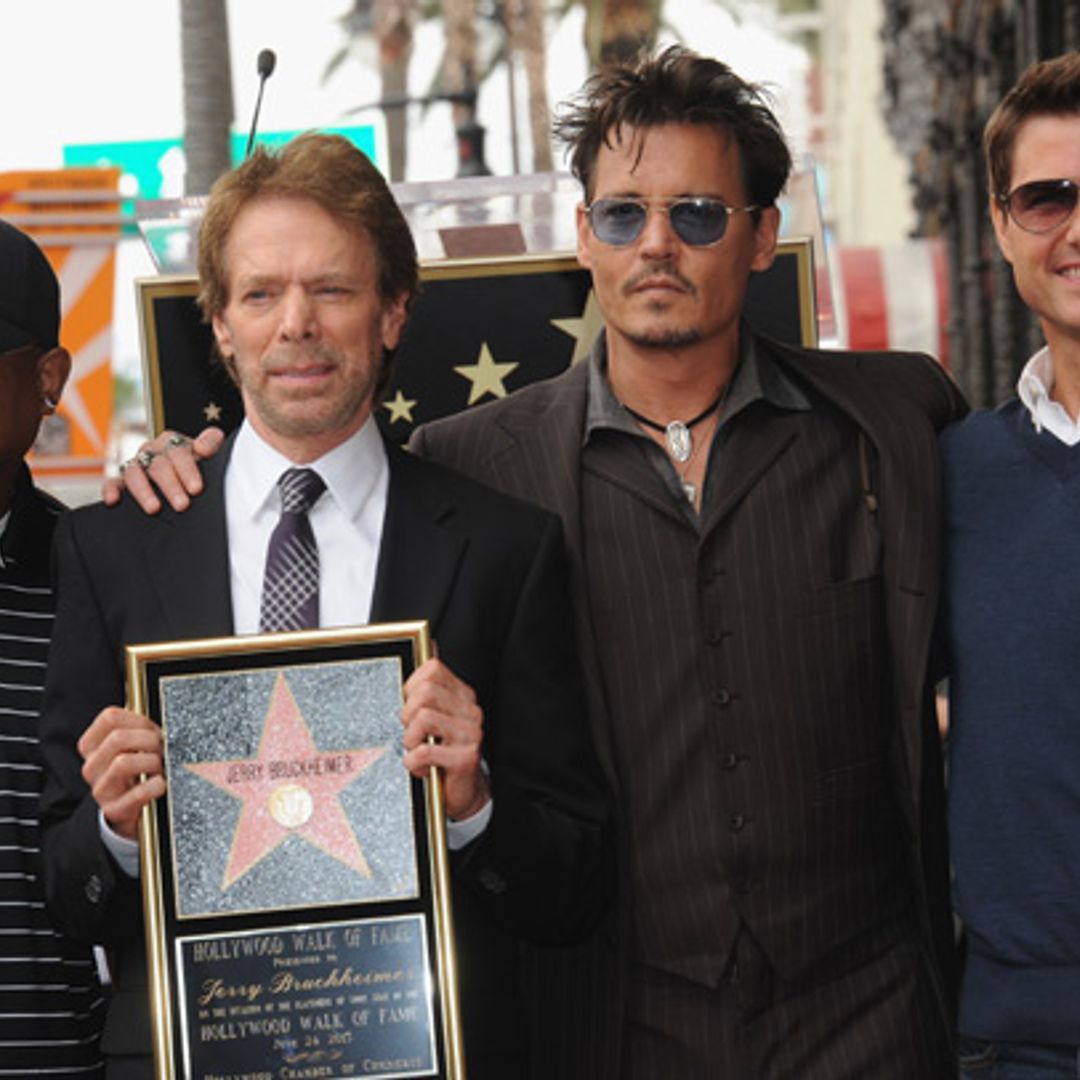 Johnny Depp and Tom Cruise team up to support Jerry Bruckheimer as he receives his Hollywood star