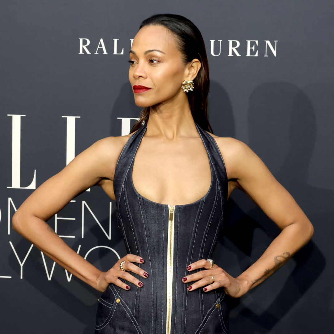 Zoe Saldana debuts 'Bordeaux Berry' nails at the Elle Women in Hollywood Awards