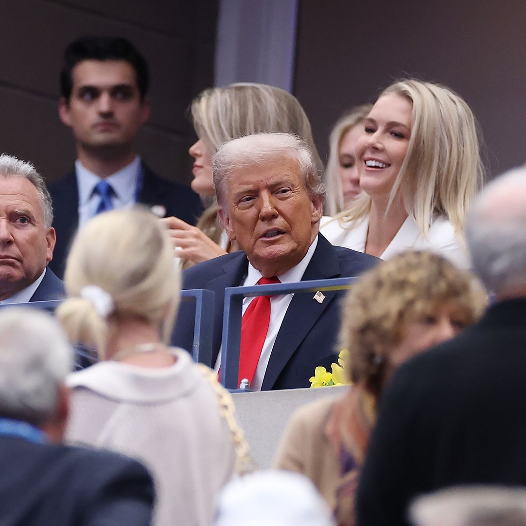 U.S. President Donald Trump looks on prior to the Men's Singles Final match between Jannik Sinner of Italy and Carlos Alcaraz of Spain on Day Fifteen of the 2025 US Open at USTA Billie Jean King National Tennis Center on September 07, 2025 in New York City