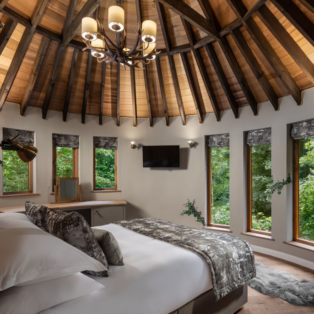 interior bedroom at luxury lodges