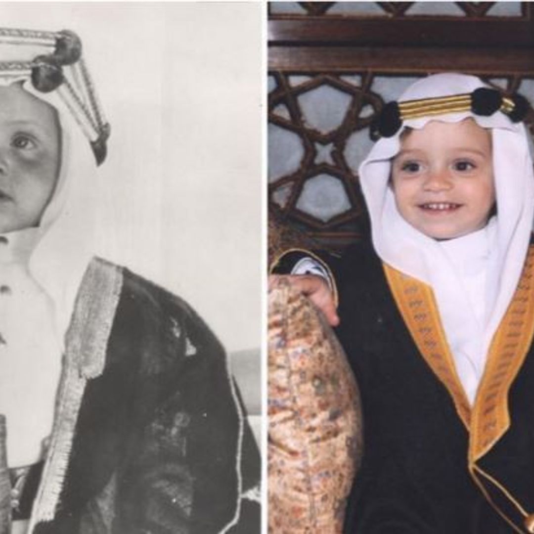 Queen Rania shares adorable throwback of King Abdullah and his mini-me Prince Hashem