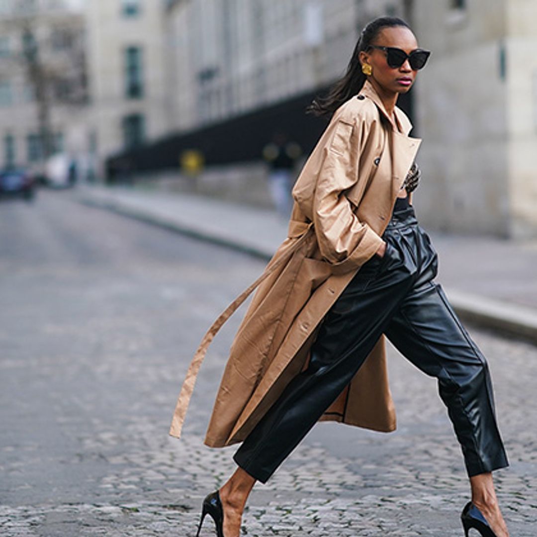 Buy Women's Black Leather Trousers Online | Next UK