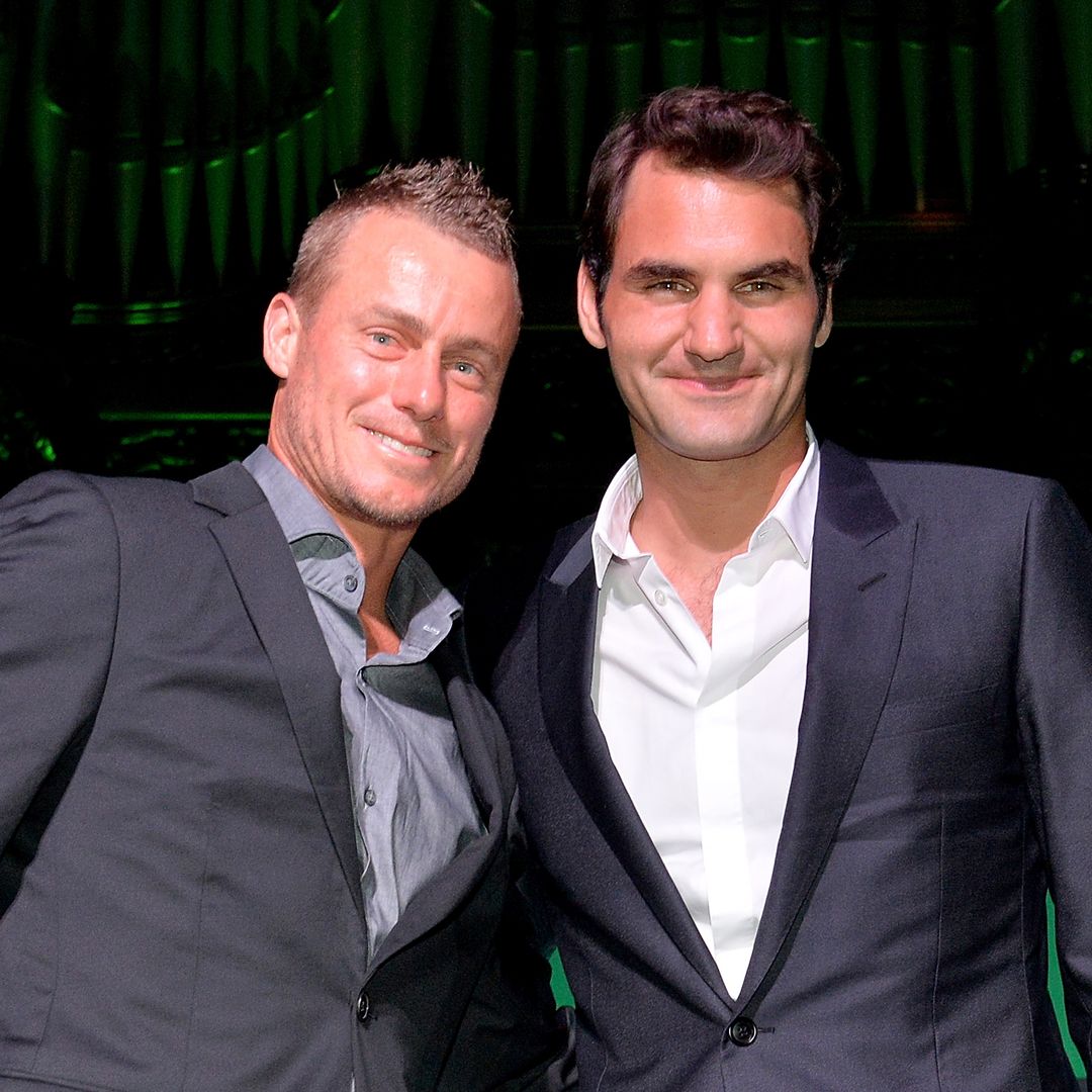 Roger Federer's teenage twins hang out at Australian Open with Lleyton Hewitt's son