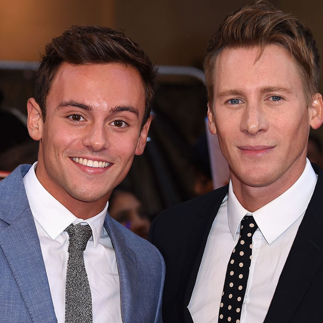 Tom Daley twins with suit-clad husband Dustin and son Robbie in heartfelt post