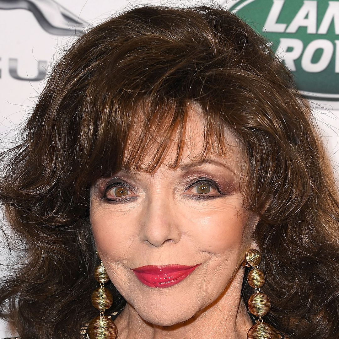 Joan Collins, 91, turns heads in fitted leather jacket and baker boy cap during sun-drenched getaway