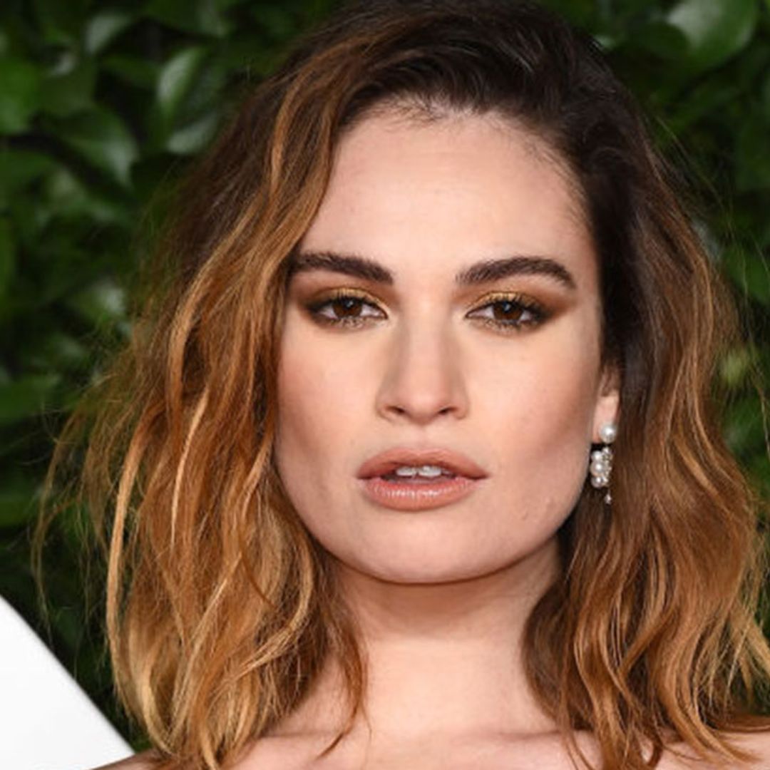 Lily James sends fans wild in striking neon suit – and wow