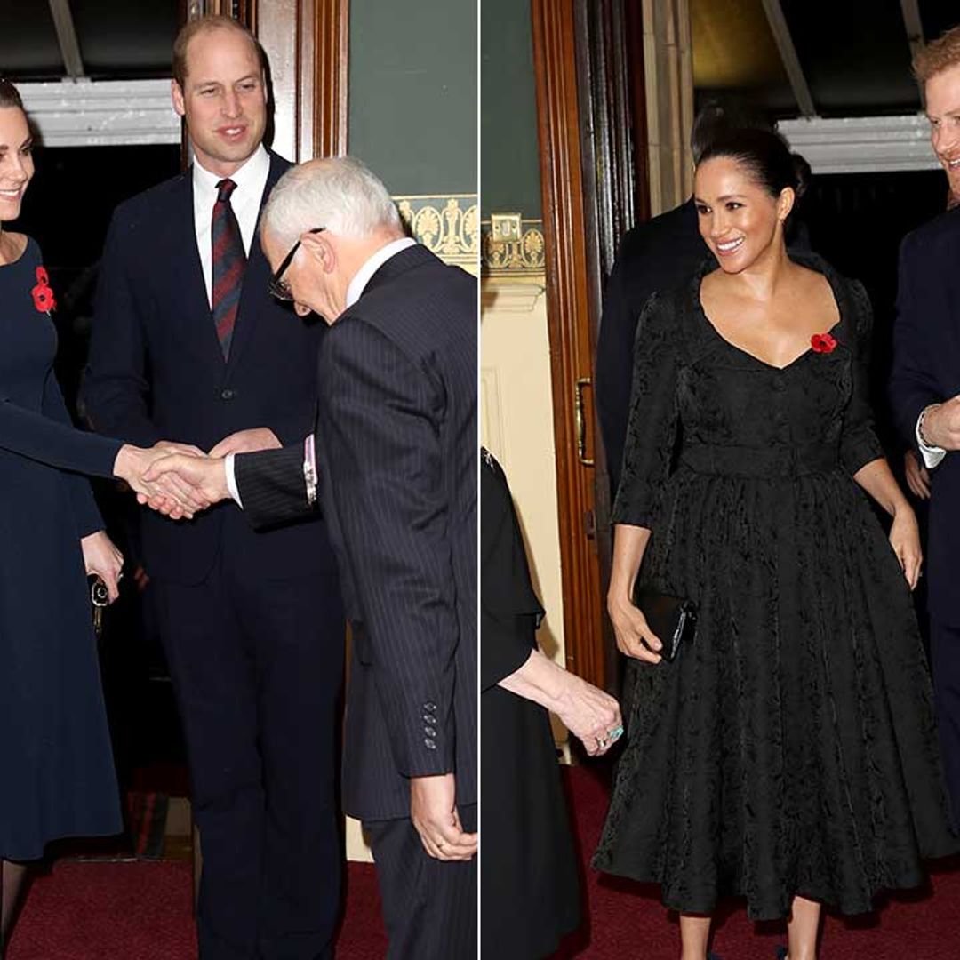 The Cambridges and the Sussexes reunite for the Festival of Remembrance – best photos