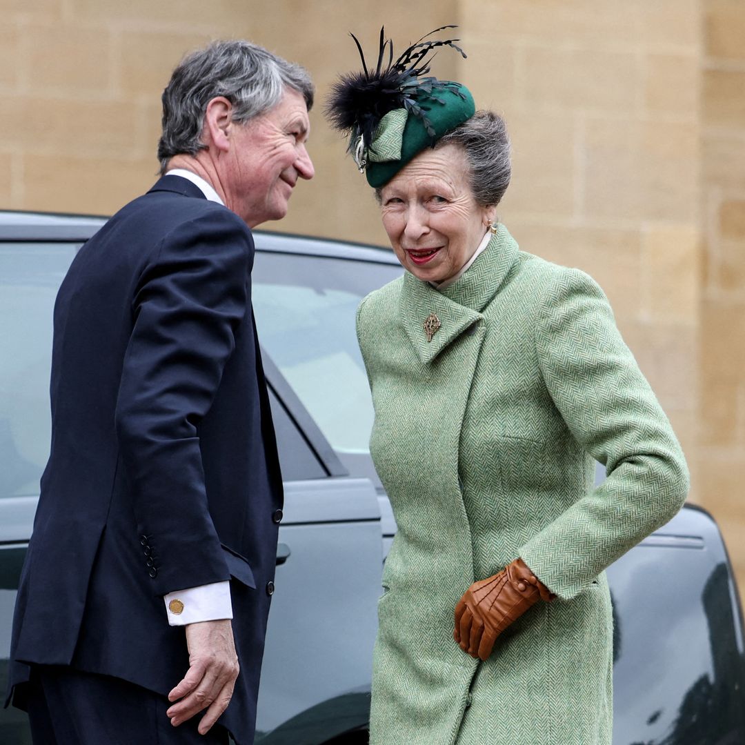 Princess Anne and Sir Timothy Laurence make rare joint appearance in coordinating outfits