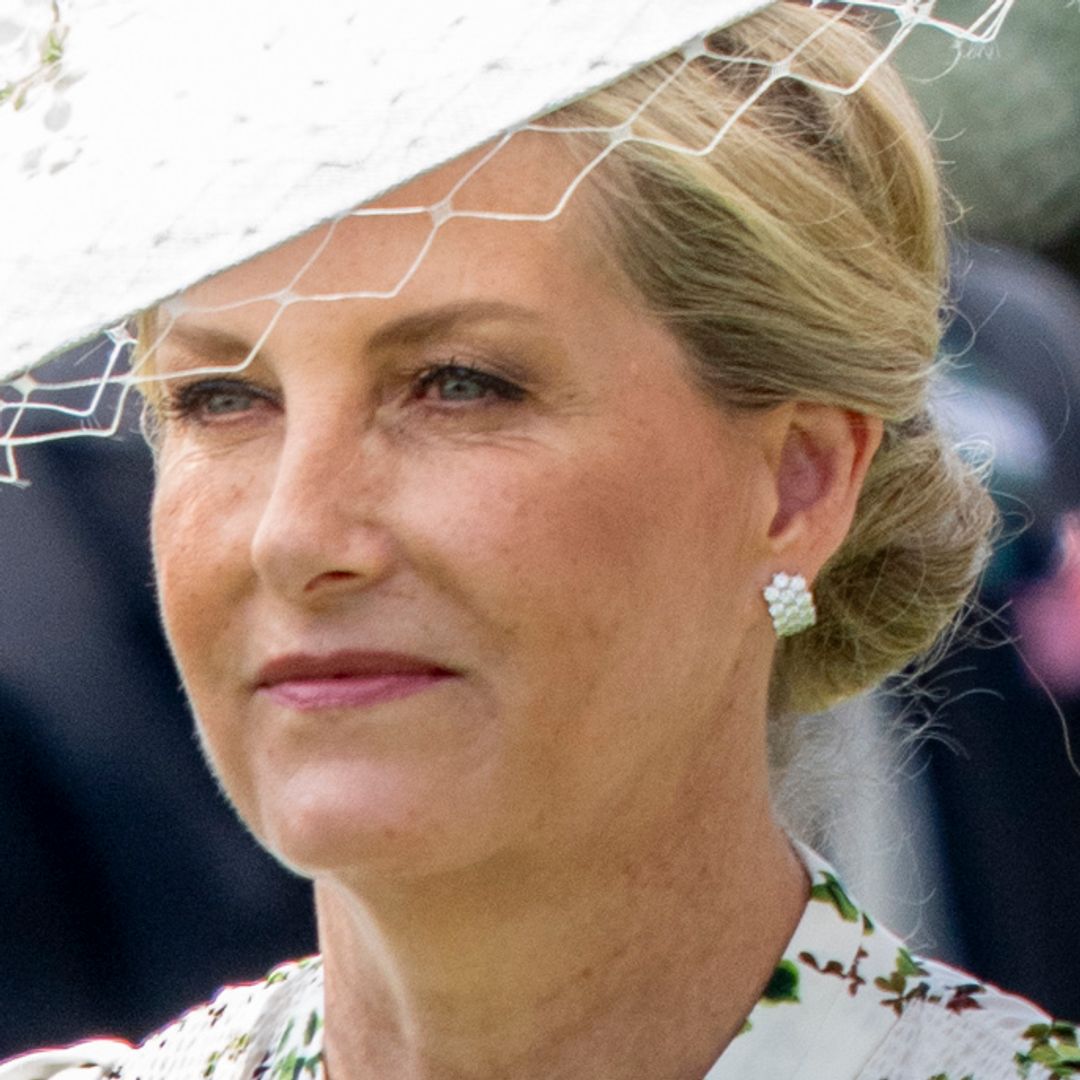 Duchess Sophie celebrates anniversary in bridal white silk dress and veil at Ascot 2025