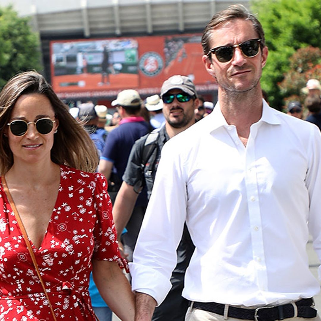 Pregnant Pippa Middleton makes rare public appearance as she attends brother-in-law Spencer Matthews' 30th birthday party