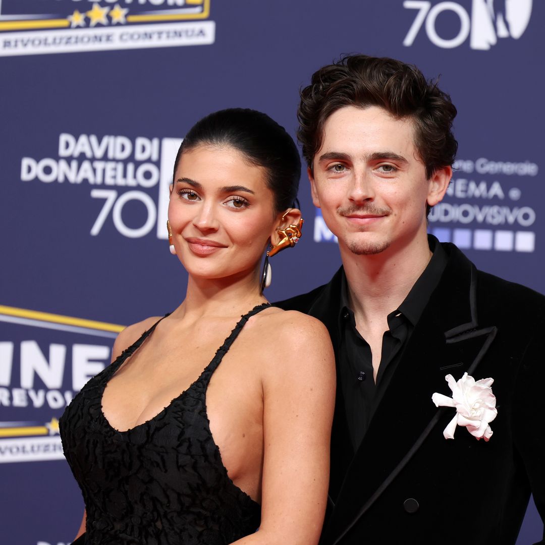 Timothee Chalamet and Kylie Jenner attend the photocall during the 70th David Di Donatello at Cinecitta Studios on May 07, 2025 