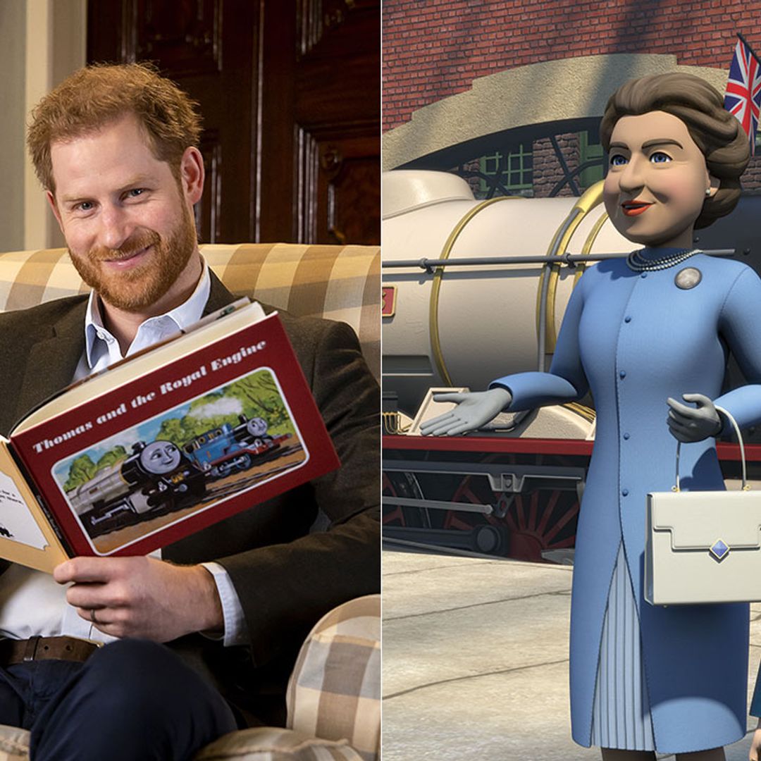 Prince Harry teams up with Thomas the Tank Engine as the Queen and Prince Charles make special cameo