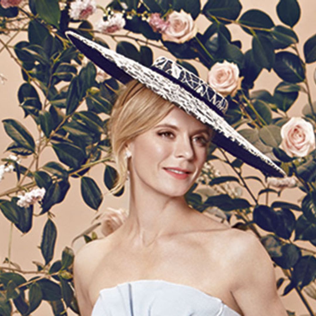 Emilia Fox models her favourite millinery styles for a day at the races