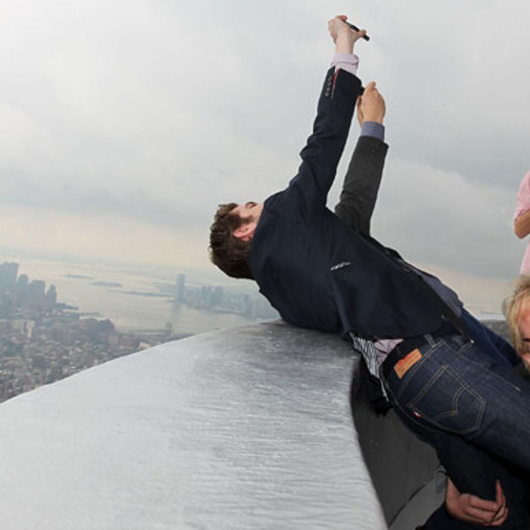 Spider-Man would be proud: Emma and Andrew survey New York from the Empire State