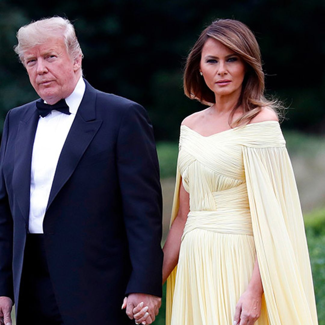 Melania Trump is glamorous in yellow gown for gala dinner with Donald Trump