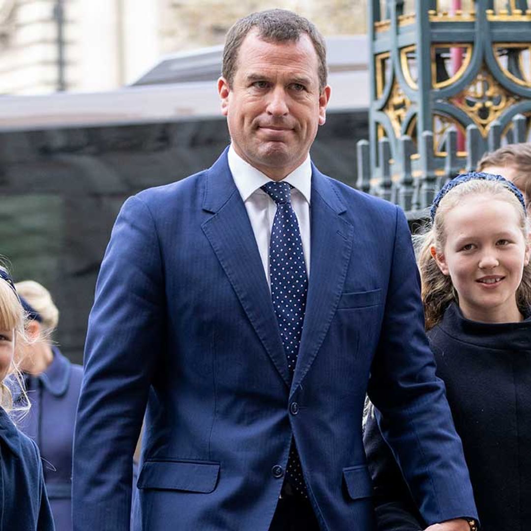 Peter Phillips' daughters Savannah and Isla join young royals at the Queen's Windsor funeral