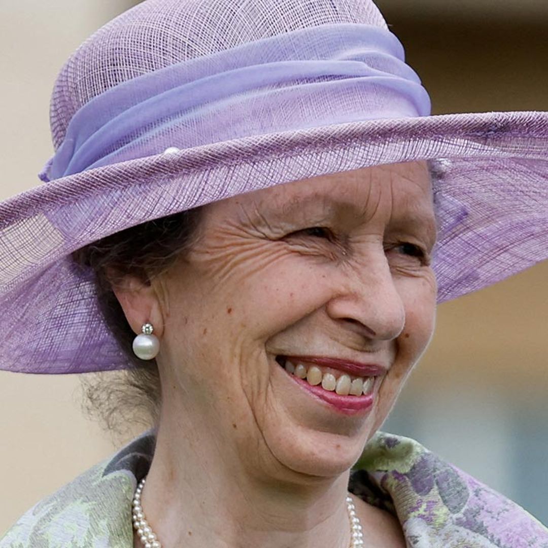 Princess Anne beams in ditsy floral dress and power jacket