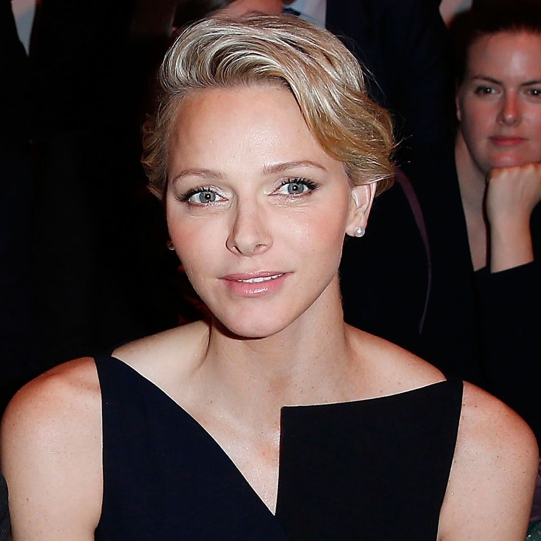 Princess Charlene Resembles A Hollywood Movie Star In Vampy Red One Shoulder Dress Hello