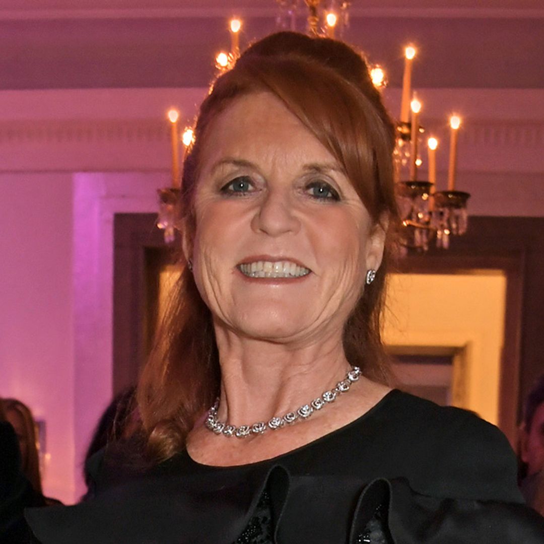 Sarah, Duchess of York looks ready to party in stunning black gown