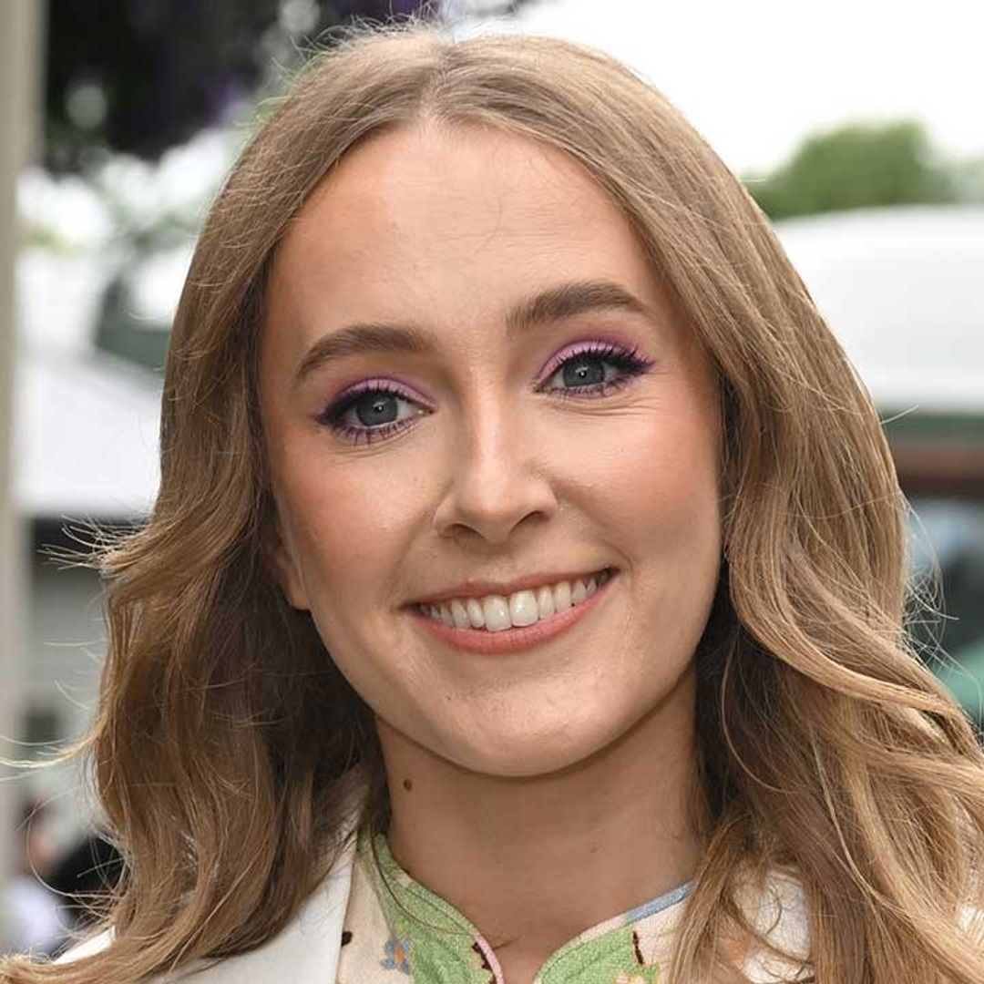 Rose Ayling-Ellis is a retro vision in mini dress and blazer