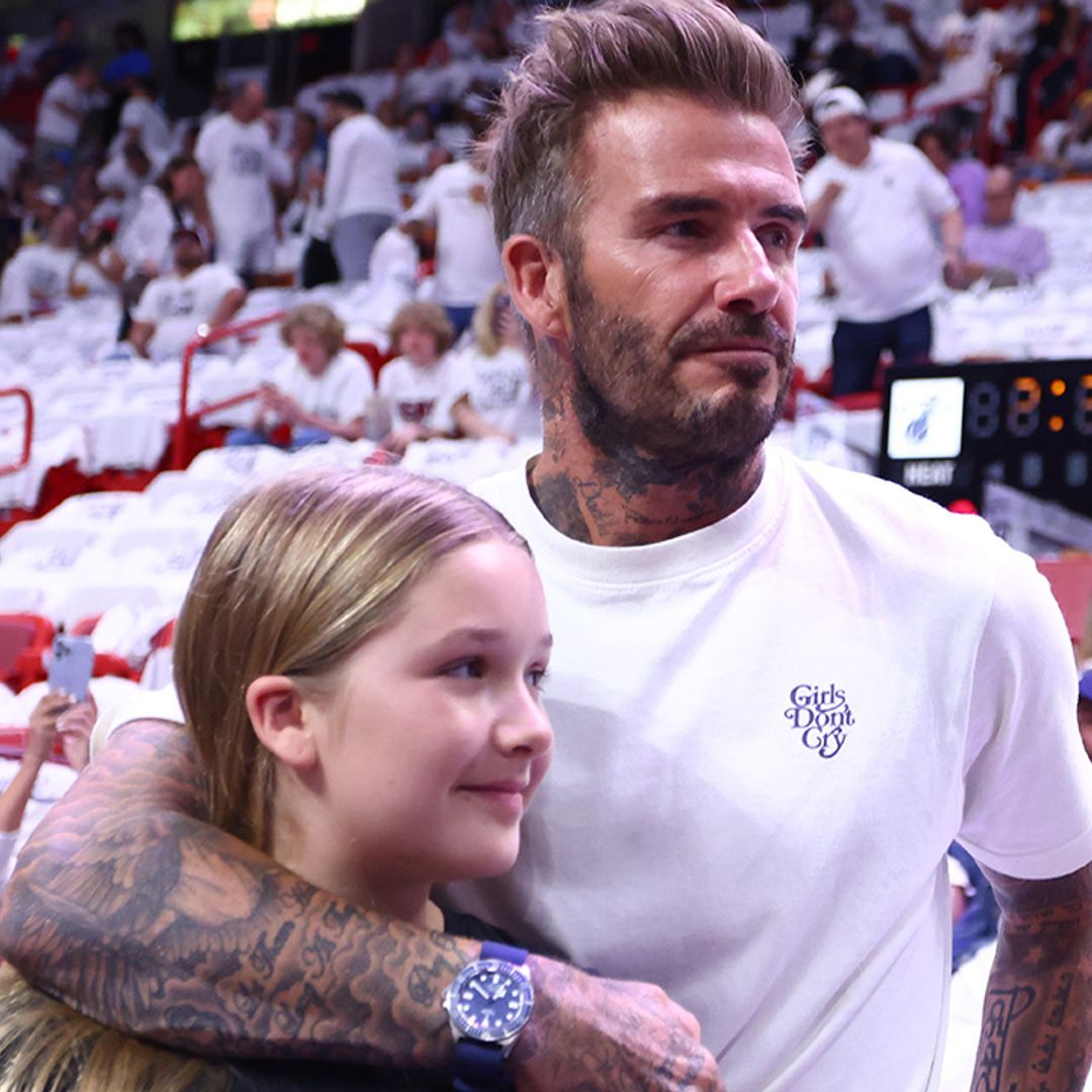 Harper Beckham looks so adorable in new family photo with dad David