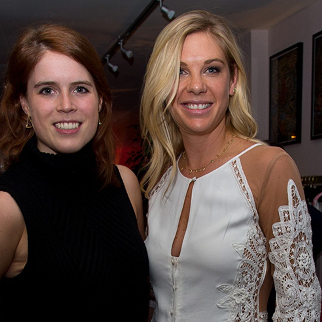Princess Eugenie and Chelsy Davy have sweet reunion at jewellery launch