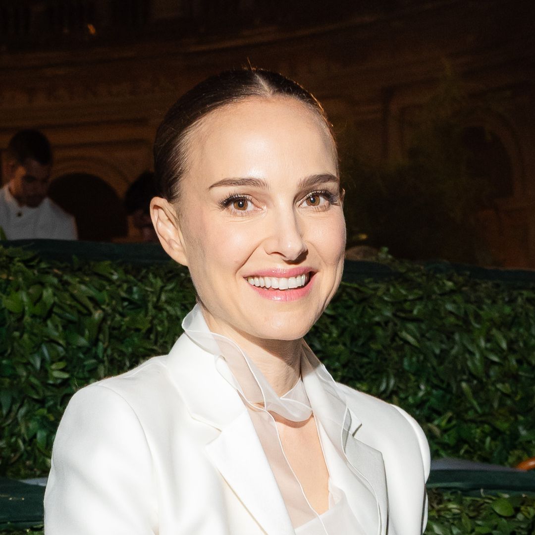Natalie Portman is a vision in sheer bridal dress