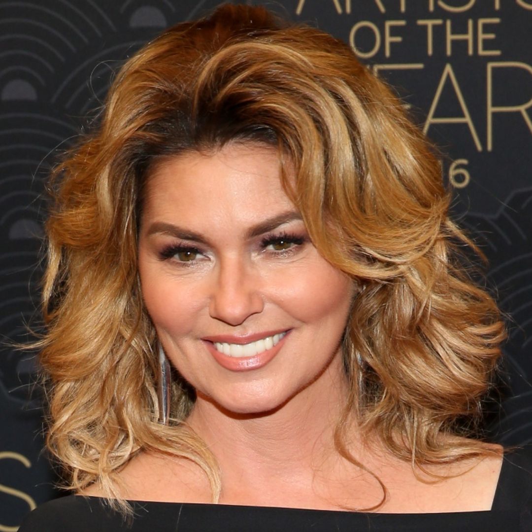 Shania Twain dazzles in floor-length gown for the most spectacular throwback collab