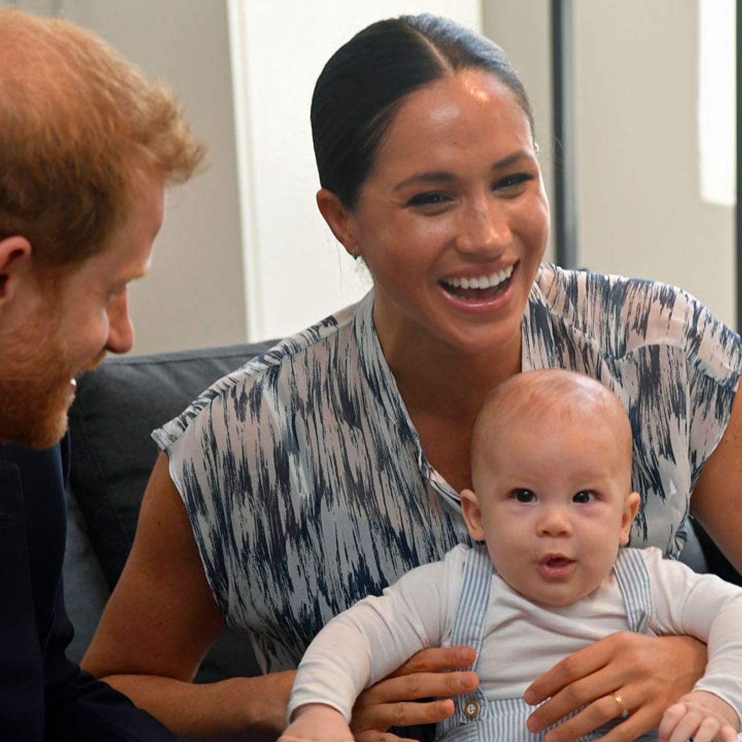 Archie Harrison is Meghan Markle's mini-me in second birthday portrait with Nike trainers