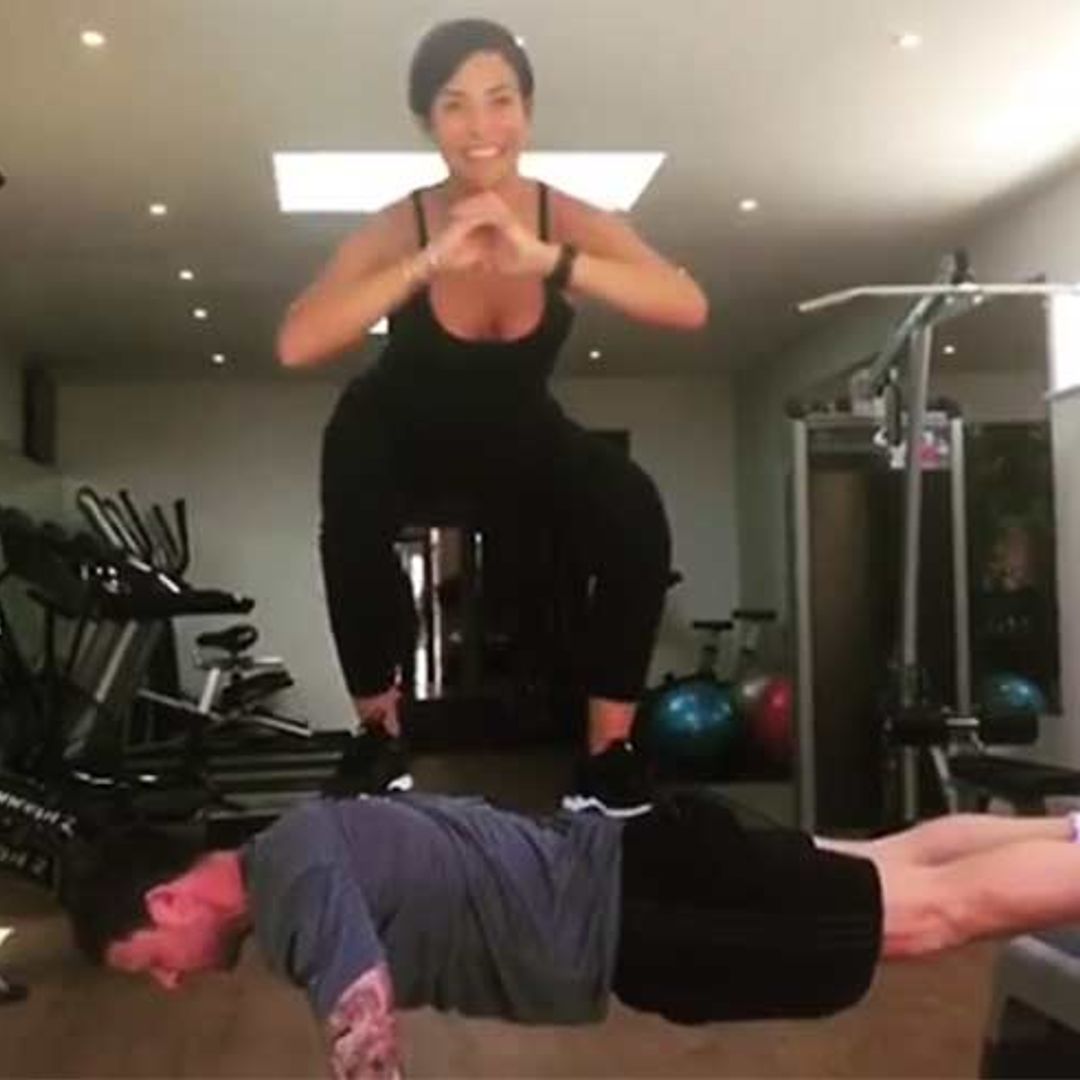 Frankie Bridge joins husband Wayne for challenging workout routine: see video