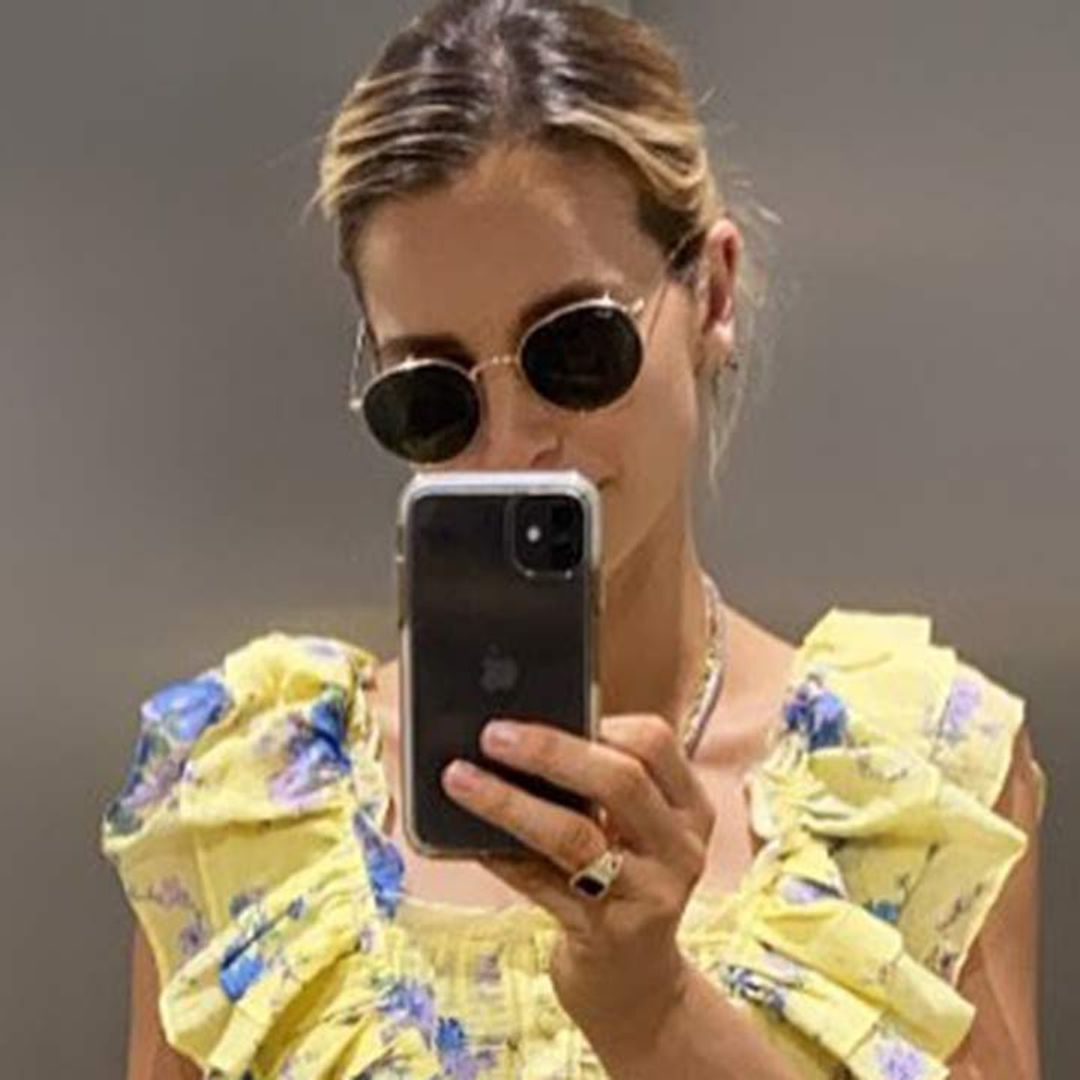 Vogue Williams' gorgeous yellow mini dress has us pining for another heatwave