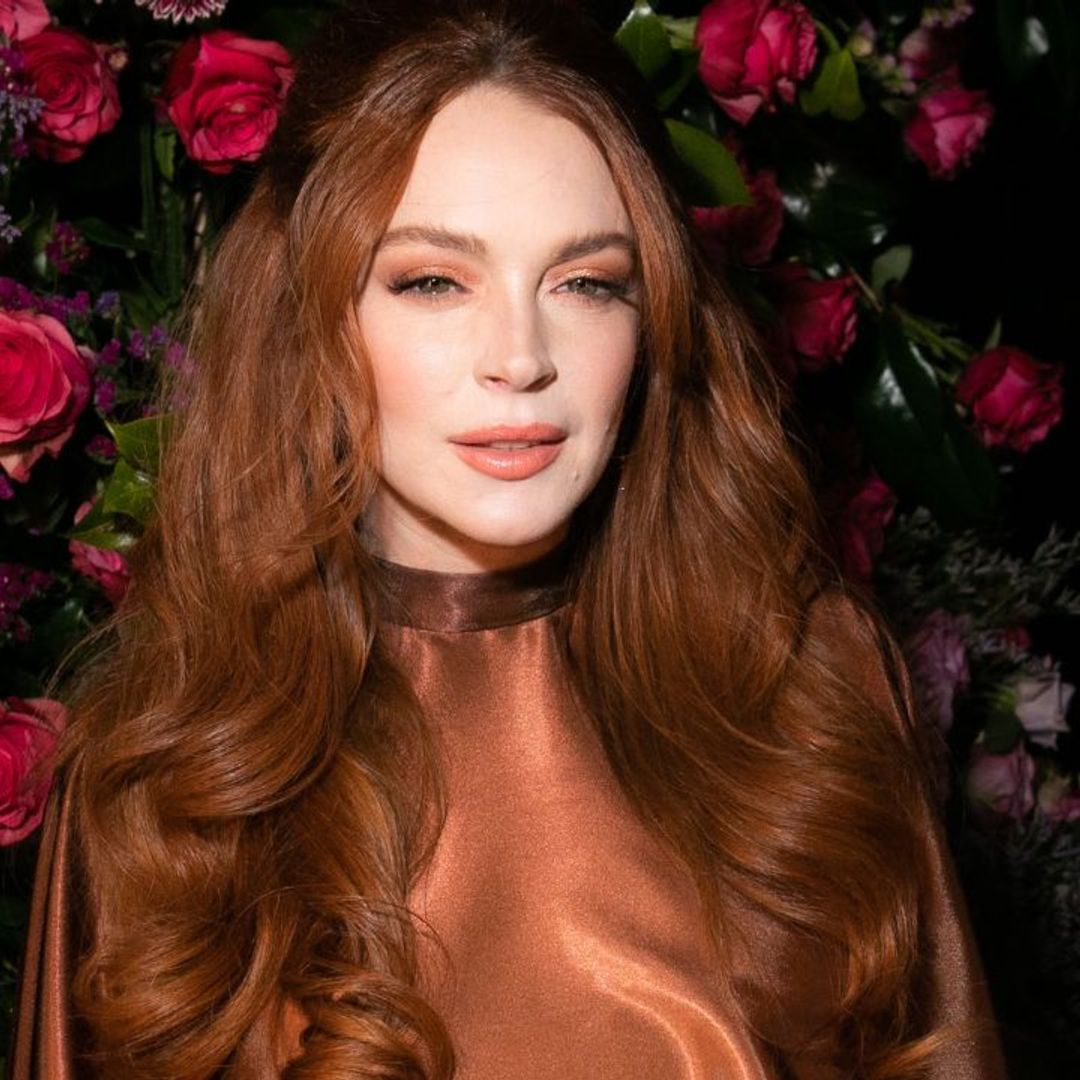 Lindsay Lohan makes surprise appearance at NYFW and stuns in colour-coordinating copper