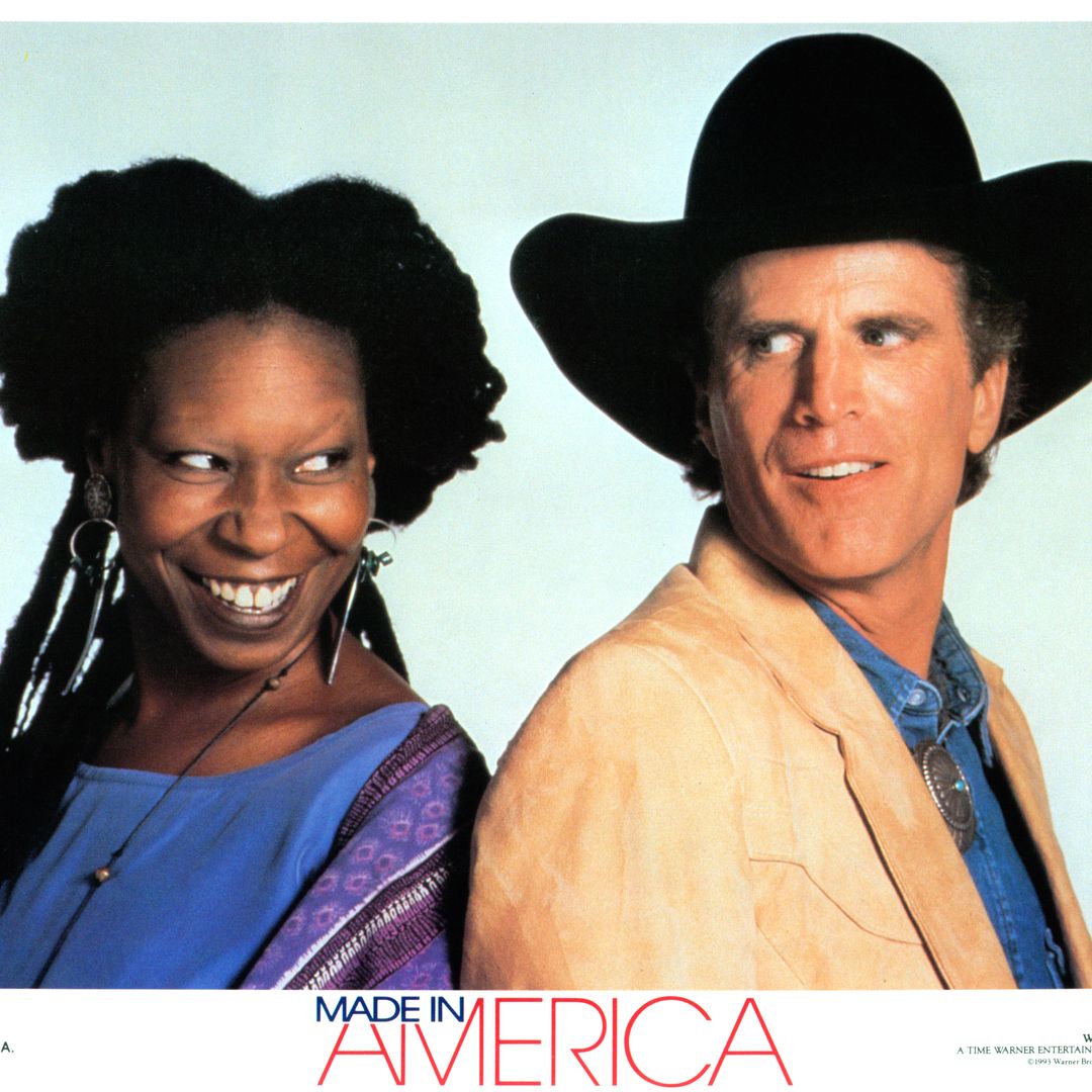 Whoopi Goldberg and Ted Danson in a publicity portrait for their film 'Made In America', 1993