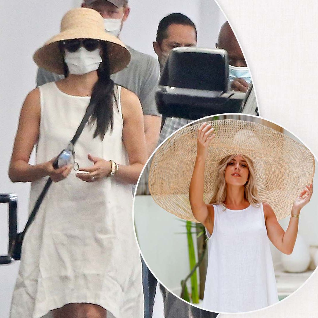 Meghan Markle's heatwave-ready white linen dress is finally back in stock and I pack it in my suitcase for every trip