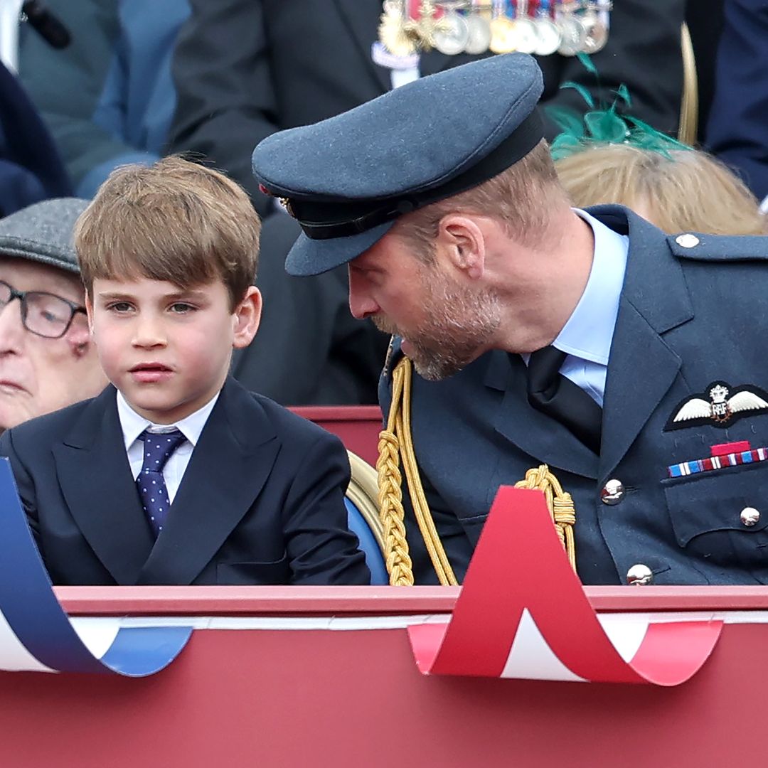 Prince William points out 'proud' moment to Prince Louis in sweet exchange